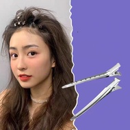 (Set) Speculum clip to hold hair in shape 9cm long, metal hair clip