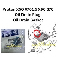 Original Proton X50 Oil Drain Plug Oil Sump Nut Oil Drain gasket Oil Sump Gasket