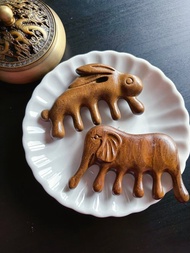 兔子 大象 檀木 梳子 經絡按摩梳 按摩梳 送禮 禮物 長輩禮