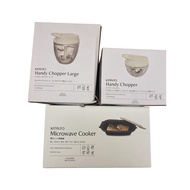 3coins KINTO Hand-Pulled Food Hand-Pulled Chopper Large/Small Microwave Cooking Box