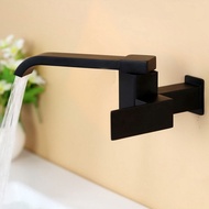 Bathroom Basin Faucet Wall Mounted Cold Water Faucet Bathtub Waterfall Spout Vessel Sink Faucet Mop 