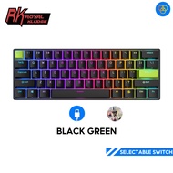 RK Royal Kludge RK C61 61 Tombol dengan Sakelar Magnetik Keyboard Mekanik Berkabel