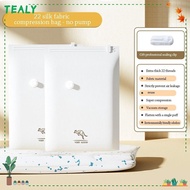 TEALY 2Pcs Vacuum Bags for Travel Reusable Waterproof Vacuum Compression Bag Durable Space Saver Dus