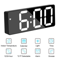 Jam Led Moden Mudah Ins Pelajar Elektronik Plug-Dalam Jam Penggera Cermin Skrin Besar Bilik Tidur Bilik Tidur Asrama Jam