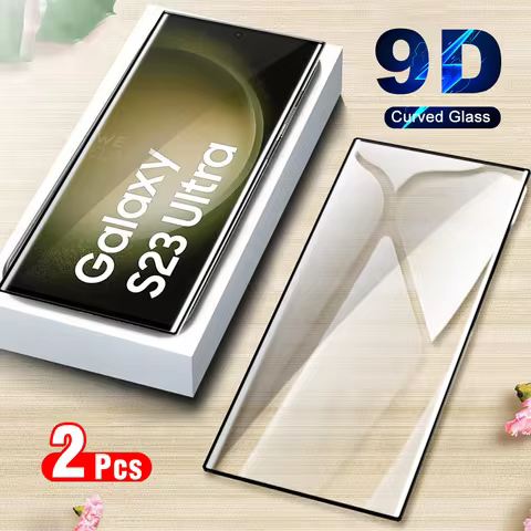 2pcs Protective Glass For Samsung Galaxy S23 S22 Ultra 5G Curved Tempered Glass Sumsung S23Ultra S 2
