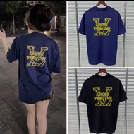 Áo phông LUÔN VUI TƯƠI hoạ tiết thêu chữ vàng chất cotton thời trang hottrend