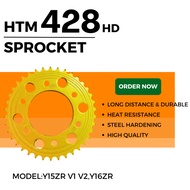 428HD HTM Y15ZR Y15 ZR V1 V2 Y16ZR FZ150 FZ150I OLD NEW 428 SPROCKET HTM 428 REAR SPROCKET GOLD