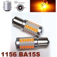 2pcs LED 1156 S25 BA15S P21W 5630/5730 33 Lights Orange Light Amber Reversing Brake Boxer
