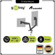 Goobay Monitor Mount with Gas Spring - (Single / Dual)  (17-32 inch) - Black 70813 70814