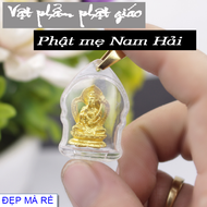 Mặt dây chuyền hình Phật inox Đẹp Mà Rẻ xi vàng viền ép nhựa PVC - Cam kết 1 đổi 1 nếu hoen  gỉ sét 