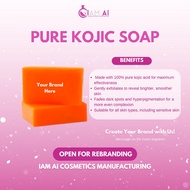 Pure Kojic Soap Square Cut 70g - IAM AI Open for Rebranding