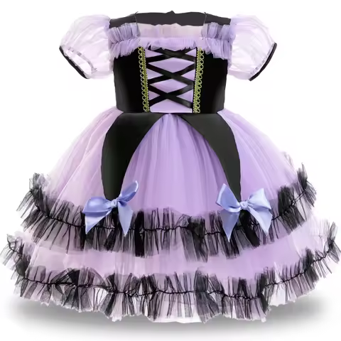 Kuromi Lolita Princess Costume for Girls Carnival Christmas Cosplay Birthday Party Children Dresses 