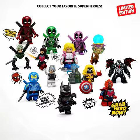 Building Blocks Toys Bricks MARVEL Legends Deadpool ICE Man Mini Action Figures TV1017-1024 For Chil