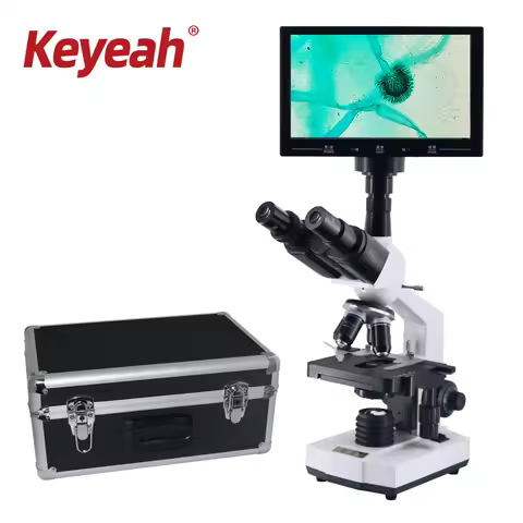 Professional Biological Lab HD Medical Optical Microscope Trinocular Binocular Digital LCD electroni