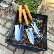 ST-🚤Gardening Shovel Stainless Steel Shovel Planting Flowers and Vegetables Tool Saw Hoe Garden Sea Pine Soil Set Househ