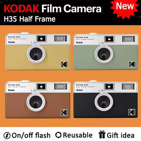 Original KODAK EKTAR H35 H35N Half Frame Camera 35mm Film Camera Reusable Film Camera With Flash Lig