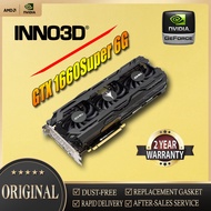 ✟۞INNO3D NVIDIA Geforce GTX 1660Super 12nm 192bit  8pin 6G Triple Fans GDDR6 Video Cards For Game Gr