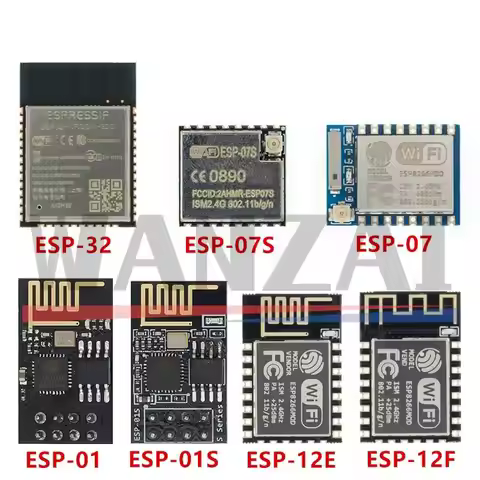 ESP8266 ESP-01 ESP-01S ESP-07 ESP-07S ESP-12 ESP-12E ESP-12F ESP32 ESP-32S serial WIFI wireless modu