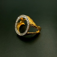 ซุ้มแหวน กระดุม ซุ้มทองครอบแหวน กรอบทองสูตร ใส่กับหลวงพ่อรวยและทุกเกจิอาจารย์ ชุบทอง