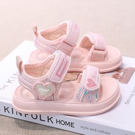 0 Girls Casual Sandals Velcro Sweet Cool Black Purple Daily Casual Shoes Student Breathable Children