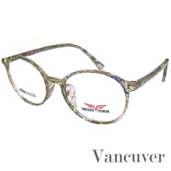 กรอบแว่นตา สำหรับตัดเลนส์ แว่นสายตา Fashion รุ่น Vancuver 063 C-10 กรอบใสลายกละเทา กรอบเต็ม ขาข้อต่อ วัสดุ พลาสติก พีซี เกรด A รับตัดเลนส์ทุกชนิด