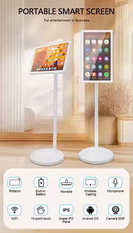 Built-in Battery 21 21.5 22 Inch Wireless Smart Portable TV Life Android Touch Screen LCD Monitor Di