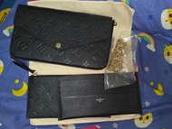 LOUIS VUITTON Félicie Pochette 黑色 LV三合一