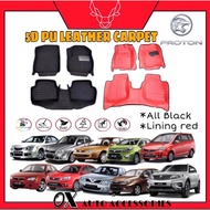 ✨3.25 SALES✨ PROTON 5D Car Floor Mat Carpet SAGA VVT BLM FLX PERSONA EXORA WAJA WIRA X70 PU Leather Lapik Kaki Kereta