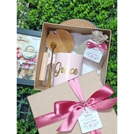 Souvenir Personalized Nordic Mug with bamboo lid+spoon+50g bag+Kraft Box