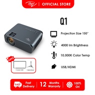 itel Projector Cinema TV Q1 720P USB/HDMI 150" Portable Mini Home LED