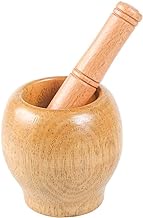 CS-YMQ Pestle And Mortar Set, Premium Wood Durable, Long-Lasting And Easy Cleaning Mixing Bowl Ideal for Herbs, Spices, Ginger, Garlic Grinder &amp; Crusher,L mortar&amp;pestle