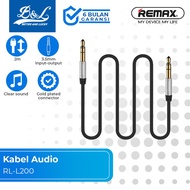REMAX RMAX RL-L200 AUX Audio Cable With Gold Plated Jack 3.5mm 2M