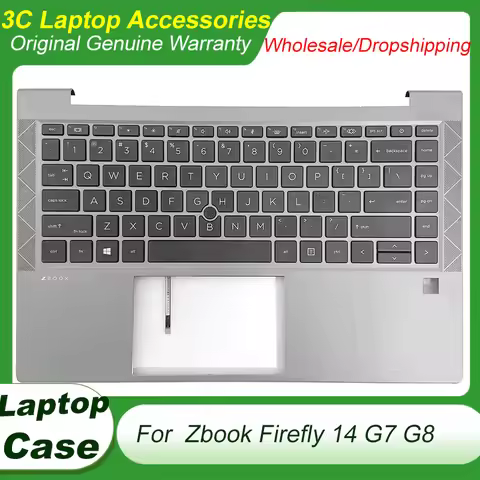 New US Keyboard For HP Zbook Firefly 14 G7 Firefly 14 G8 M36447-001 Laptops Top Case Palmrest Upper 