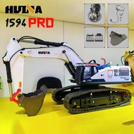 HUINA 1594 PRO Metal RC Excavator 1/14 Electric Heavy Duty 28 Channels Remote Controlled Excavator M