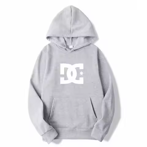 DC Letter Men's Hoodie Men's and Women's Fashion Simple Long Sleeve Sweatshirt Autumn and Winter Str