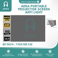 LAYAR Screen Projector Folded Anti Light 80 Inch 16:9 | Folding Projector Screen | 80 Inch Anti Ligh