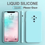 For iphone11promax iphone11 iphone11pro iphone12 iphone12mini iphone12pro iphone12pro Max Original Square Liquid Silicone Case Soft Shockproof Phone Cover