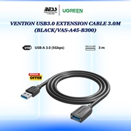 VENTION USB3.0 EXTENSION CABLE 3.0M (BLACK/VAS-A45-B300)