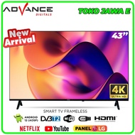 ANDROID TV SMART TV ADVANCE ADV-4301A PRO 43 INCH - 4K TV DIGITAL TV FRAMELESS PANEL DARI LG