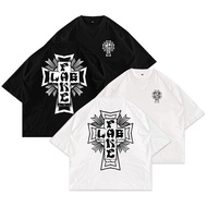 Fakelab Ts Cross White Black Boxy Black and White T-Shirt/ T-Shirt/