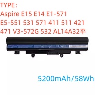 Suitable for Acer AL14A32 E14 E15 E5-411/421G/471G/511G Battery Original Flat Bottom Case