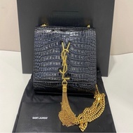 YSL聖羅蘭 Kate 小號黑金流蘇包金標鏈條