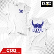 ICELAND VODKA Distro T-Shirt - Iceland Vodka Distro Shirt Cotton Combed 30s