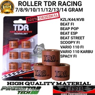 ROLLER TDR RACING ORIGINAL (3 PCS) 7 8 9 10 11 12 13 14 GRAM HONDA BEAT FI STREET POP ESP SCOOPY FI 