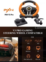 PXN V3 Pro Gaming Steering Wheel ชุดจอยพวงมาลัยพร้อมเกียร์ รองรับ PC PS3 PS4 Xbox oneXbox Series X/S