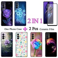 2 IN 1 Tecno Pova 5G LE8 Soft Case With Ceramic Protector Screen Curved Tempered Film