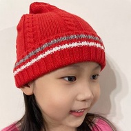 五折出清 兒童毛帽【ISW】美麗諾羊毛線帽-紅色 設計師品牌
