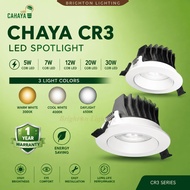LED CHAYA CR3 Recessed Spotlight 5W 7W 12W 20W 30W COB 3 Color 3000K 4000K 6500K Downlight