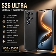 S26 Ultra Smartphone 8GB RAM 256GB ROM 6.6 Inch Android Phone Dual SIM 4G Handphone Murah Camera Pho