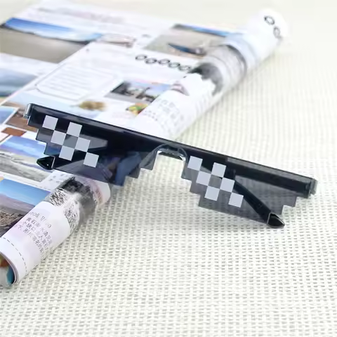 Lovatfirs Thug Life Sunglasses 8 Pack Pixelated Mosaic Party Glasses Black Red Pink Yellow Blue for 